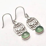 Chalcedony 925 Silver Earrings 40mm 2SE0162