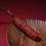 Cinnabar Pendant High Zijin Sand Tube Waterproof, Xiangyun Column Can Be Opened