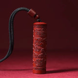 Cinnabar Pendant High Zijin Sand Tube Waterproof, Xiangyun Column Can Be Opened