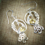 Citrine 925 Sterling Silver Earrings 43.2mm