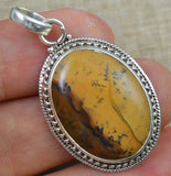 Dendrite Opal Pendant 925 Sterling Silver 41.8mm