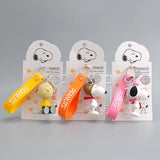 Snoppy Dog Car Keychain Anime Doll Model Ornaments
