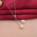 Freshwater Pearl Necklaces & Pendants 925 Silver Wedding Jewelry