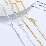 925 Silver Necklace 1.5MM Chain Gypsophila Necklace 18K Gift