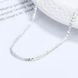 925 Silver Necklace 1.5MM Chain Gypsophila Necklace 18K Gift