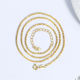 925 Silver Necklace 1.5MM Chain Gypsophila Necklace 18K Gift