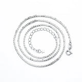925 Silver Necklace 1.5MM Chain Gypsophila Necklace 18K Gift