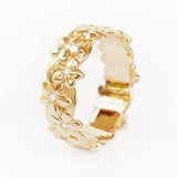 Yellow Flower Shaped Jewelry Ring for Women