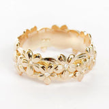 Yellow Flower Shaped Jewelry Ring for Women