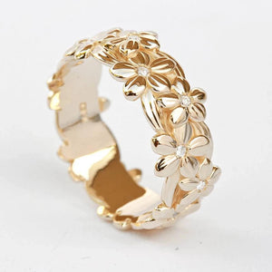 Yellow Flower Shaped Jewelry Ring for Women