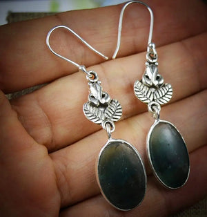 Fluorite Sterling Silver Earrings 53.5mm 2SE0420