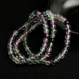 Fluorite Natural Stone Bracelet 6mm Buddha Lucky Women Bracelet