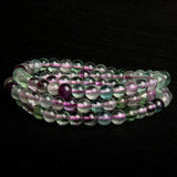 Fluorite Natural Stone Bracelet 6mm Buddha Lucky Women Bracelet