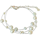 Baroque Pearl Bracelet 925 Sterling Silver Charm Bracelets Women Pretty Jewelry