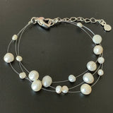 Baroque Pearl Bracelet 925 Sterling Silver Charm Bracelets Women Pretty Jewelry