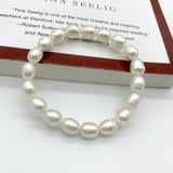 Freshwater Pearl Bracelet Elastic Cord Charm Bracelet Women's Jewelry