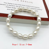 Freshwater Pearl Bracelet Elastic Cord Charm Bracelet Women's Jewelry