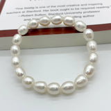 Freshwater Pearl Bracelet Elastic Cord Charm Bracelet Women's Jewelry