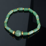 Green Aventurine Dainty Stretch Beaded Bracelet Gemstone Jewelry
