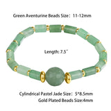 Green Aventurine Pastel Jade Green Stretch Bracelet Gemstone Jewelry