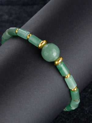 Green Aventurine Pastel Jade Green Stretch Bracelet Gemstone Jewelry