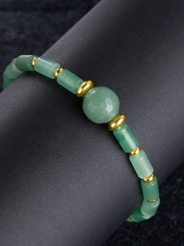 Green Aventurine Pastel Jade Green Stretch Bracelet Gemstone Jewelry