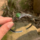 Green Hetian jade bracelet gem female