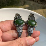 Green Hetian jade bracelet gem female
