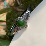 Green Hetian jade bracelet gem female