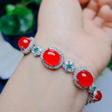 Green Chrysoprase Jade Bracelet Bangle Women Natural Stone Accessories