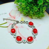 Green Chrysoprase Jade Bracelet Bangle Women Natural Stone Accessories