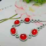 Green Chrysoprase Jade Bracelet Bangle Women Natural Stone Accessories