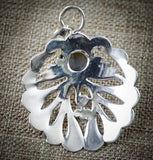 Labradorite Pendant 925 Sterling Silver 37.5 mm
