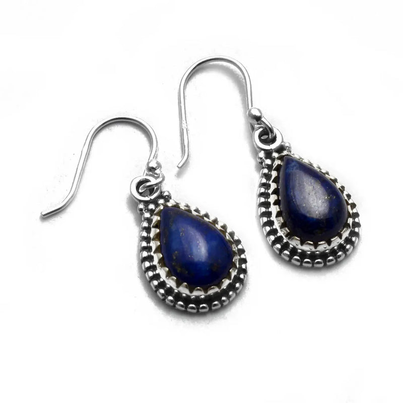 Lapis Lazuri 925 Sterling Silver Earrings, AE2676