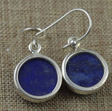 Lapis Lazuli 925 Sterling Silver Earrings, 26mm