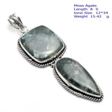 Lapis Lazuri Moonstone Labradorite Rose Quartz Larimar Agate Pendant
