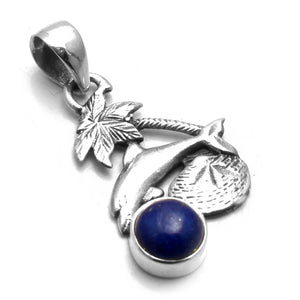 Lapis Lazuli Pendant in 925 Sterling Silver
