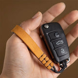 Leather Lanyard Car Keychain Pendant Cowhide Key Loop For Men Gift