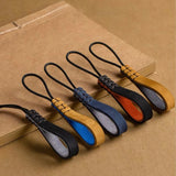 Leather Lanyard Car Keychain Pendant Cowhide Key Loop For Men Gift
