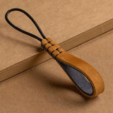 Leather Lanyard Car Keychain Pendant Cowhide Key Loop For Men Gift