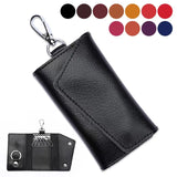 Leather Keychain Men Women Key Holder Organizer Pouch Cow Split Car Key Wallet