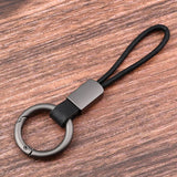 Leather Keychain Rope Key chain Metal Key Chains Men Or Women Car Key Holder