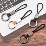 Leather Keychain Rope Key chain Metal Key Chains Men Or Women Car Key Holder