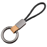 Leather Keychain Rope Key chain Metal Key Chains Men Or Women Car Key Holder