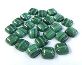 Malachite Cushion Gemstone Loose Bead For Jewelry Making - 10pcs/Lot