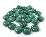 Malachite Cushion Gemstone Loose Bead For Jewelry Making - 10pcs/Lot