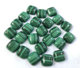Malachite Cushion Gemstone Loose Bead For Jewelry Making - 10pcs/Lot