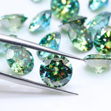 0.5-1ct Emerald Moissanite Loose Stone 3EX Cutting for Jewelry