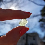 Moldavite Crystal Herkimer Necklace Czech Tektite Healing Stone