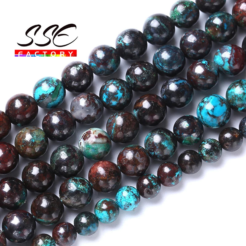 Peru Phoenix Turquoise Stone Beads 6mm 8mm 15''